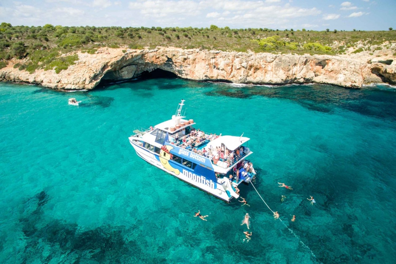 Mallorca: Glass-Bottom Catamaran Trip along the East Coast