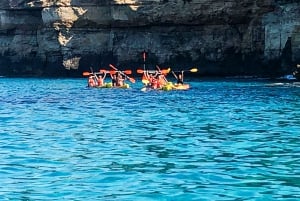 Mallorca: Cavernas marinhas em caiaque e mergulho com snorkel com lanche