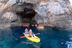 Mallorca: Cuevas marinas en kayak y snorkel con aperitivo