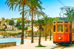 Mallorca: Sóller og Port de Sóller med tog og sporvogn