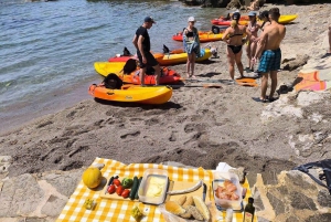 Mallorca: Sunset Kayak Tour with Snorkeling & Picnic