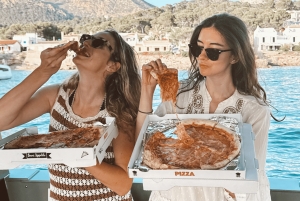 マヨルカ：サンセットピザボートツアー アンドラッチ - ドラゴンセラ + スノーケリング