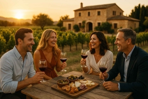 Mallorca-vinoplevelse ved solnedgang