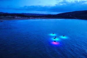 Paddle Surf com luzes Led ao pôr do sol em Menorca