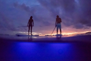 Paddle Surf com luzes Led ao pôr do sol em Menorca