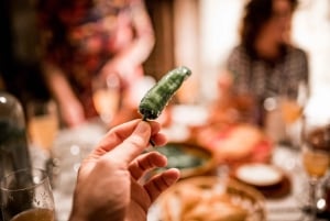 Paella et vin sur un toit-terrasse – dîner au coucher du soleil à Palma