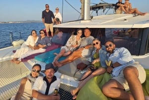 Palma: 2-timmars kryssning med katamaran i solnedgången med dryck