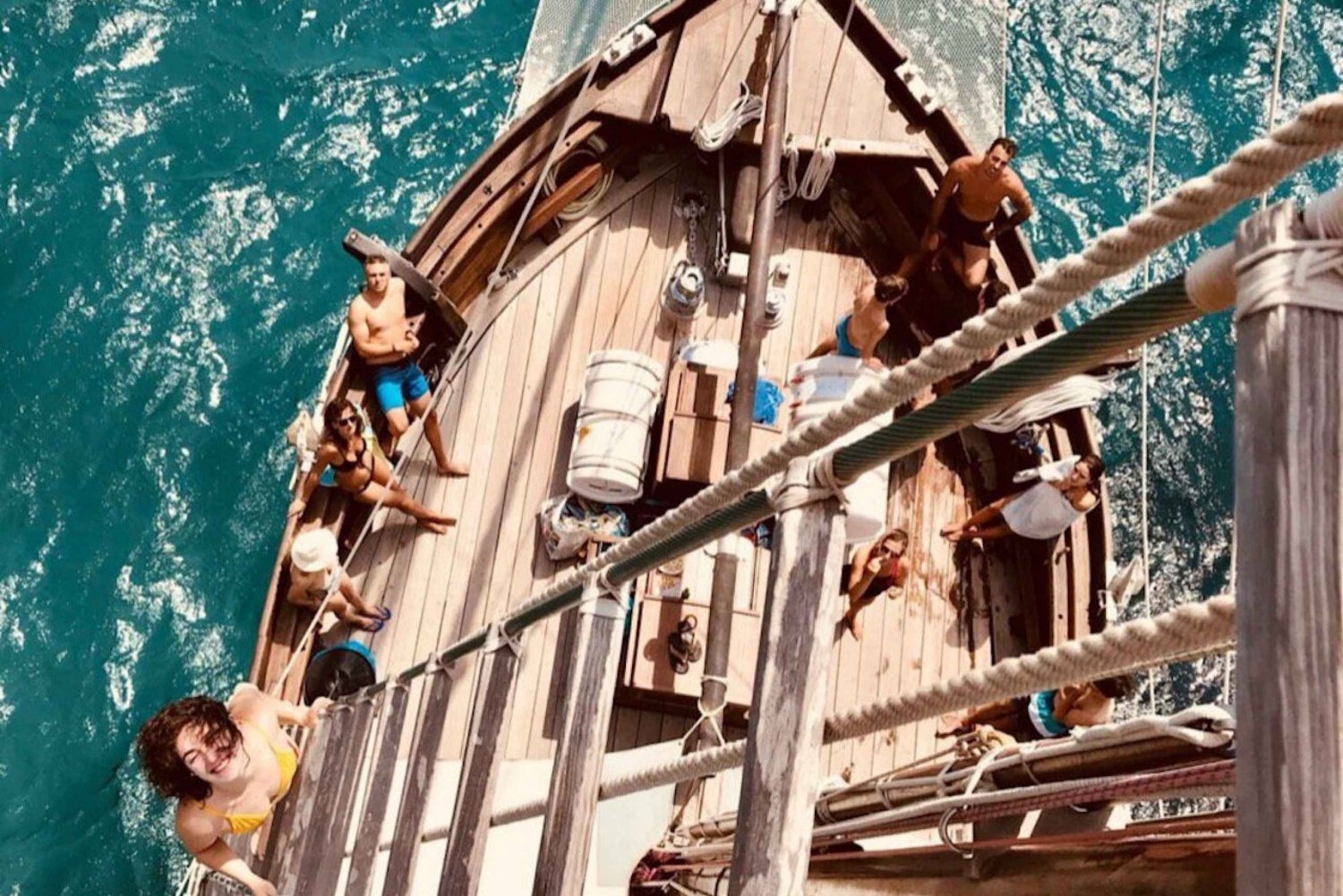 Palma de Mallorca: Wooden Sailboat Cruise with Barbecue Meal