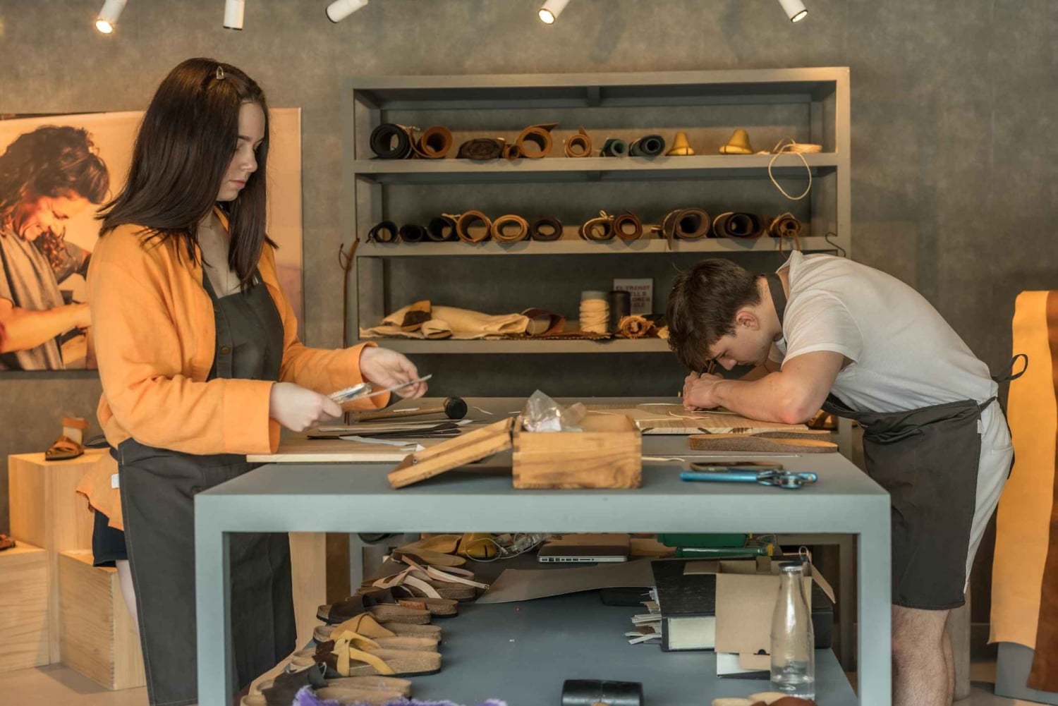 Palma, Santa Catalina: Laboratorio di fabbricazione di sandali