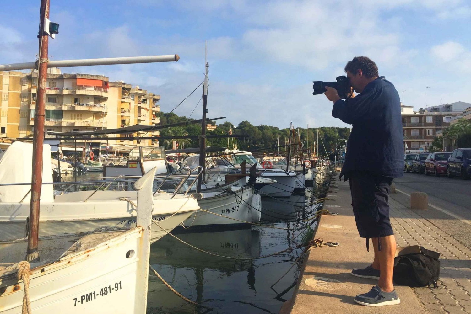 Oficina de fotografia no porto de Porto Cristo
