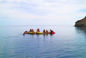 Pollença: Kajak och Coasteering Klipphoppning