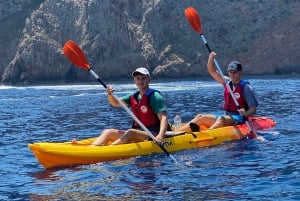 Pollença: Kajak och Coasteering Klipphoppning