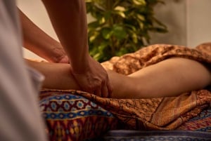 Massagem relaxante com óleo