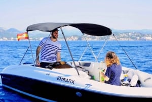 Santa Ponsa : tour en bateau sans permis. Soyez le capitaine !