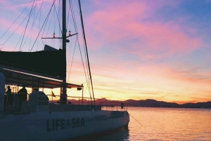 S'Arenal : Croisière en catamaran au coucher du soleil avec barbecue