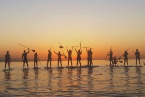 Sonnenaufgang Paddelsurfen auf Menorca