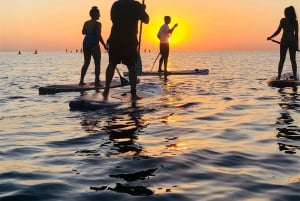 Sonnenaufgang Paddelsurfen auf Menorca