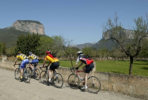 Cyclists near Alaró