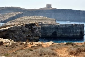 Fra Mellieħa-bugten: Gozo og bådtur i den blå lagune med svømmestop