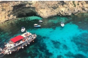 Fra Mellieħa-bugten: Gozo og bådtur i den blå lagune med svømmestop