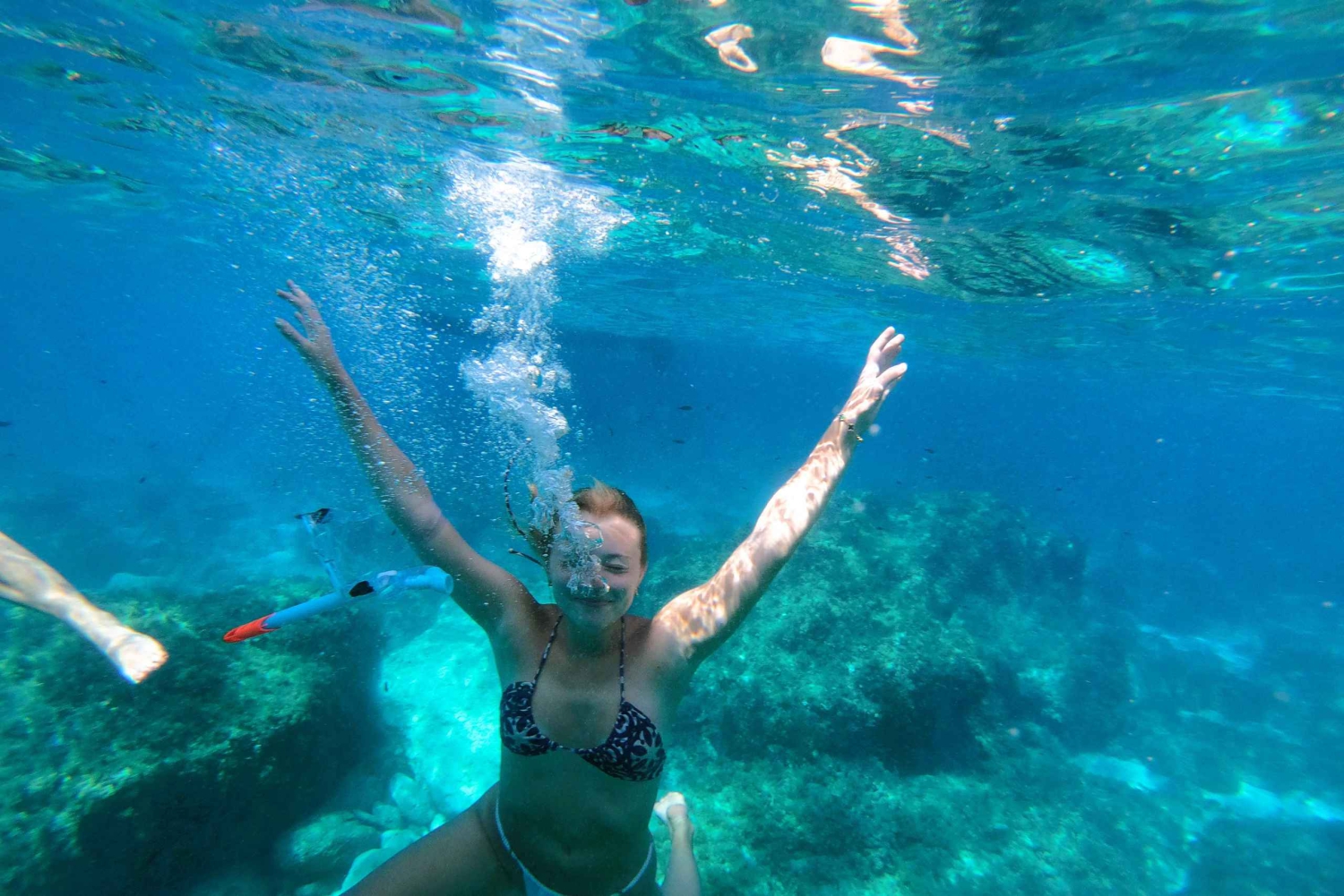 Privat båttur i Den blå lagune, Krystallagunen og Comino-grottene