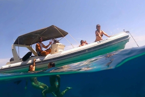 Privat båttur i Den blå lagune, Krystallagunen og Comino-grottene