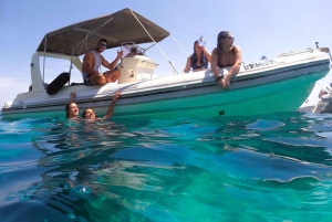 Privat båttur i Den blå lagune, Krystallagunen og Comino-grottene