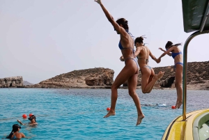 بلو لاغون مالطا، البحيرة الكريستالية، الكهوف، القارب السريع الخاص