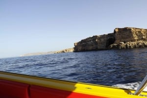 بلو لاغون مالطا، البحيرة الكريستالية، الكهوف، القارب السريع الخاص