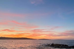 Bugibba: crociera panoramica al tramonto con sosta per nuotare nella laguna blu
