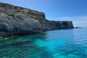 Lagon bleu et lagon de cristal de Comino - Croisière de 3 baies