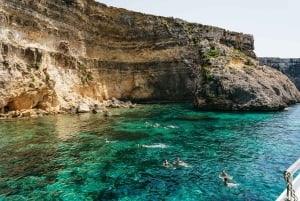 Comino: Blue Lagoon, Crystal Lagoon, and Seacaves Tour