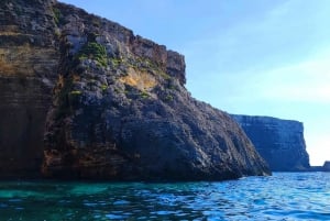 Desde Gozo/Mellieħa: Tour en barco por Comino y la Laguna Azul