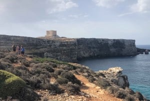 De Sliema ou Bugibba: balsa de ida e volta para a Lagoa Azul de Comino