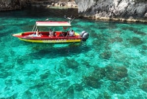 Comino: Crystal & Blue Lagoon, grotten, privé speedboot Malta