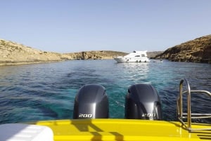 Błękitna Laguna: Comino i Kryształowa Laguna Prywatna łódź motorowa Malta