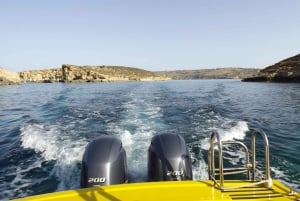 Comino:Crystal & Blue Lagoon,Caves, Private Speedboat Malta