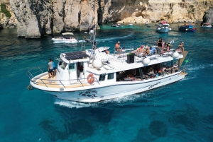 From Mellieha: Three Bay Cruise including the Blue Lagoon