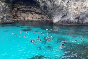 From Mellieha: Three Bay Cruise including the Blue Lagoon