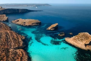 From Sliema: Comino & Blue Lagoon tour with Boat Ride