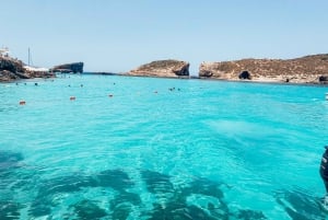 From Sliema: Comino & Blue Lagoon tour with Boat Ride