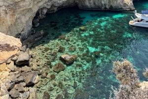 From Sliema: Comino & Blue Lagoon tour with Boat Ride