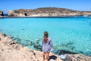 Desde Sliema: Gozo, Comino y la Laguna Azul Tour en barco y autobús