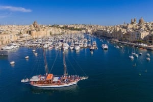 From Sliema: Three Bay Cruise with Lunch and Transfers