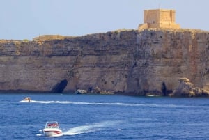 From St. Julian's: Comino and Blue Lagoon Trip by Powerboat