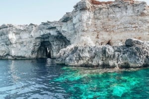 Från St Julian's: Gozo, Comino & Blå lagunen med motorbåt
