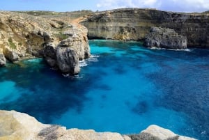 Fra St. Julian's: Gozo, Comino og Blå lagune med motorbåt