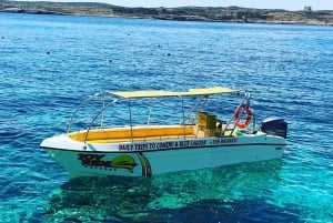 جوزو: خدمة النقل بالقارب السريع ذهابًا وإيابًا في Blue Lagoon في Comino
