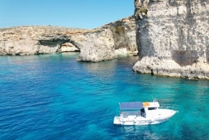 Мальта: круиз и поездка на частной лодке по Голубой лагуне, Комино и Гозо