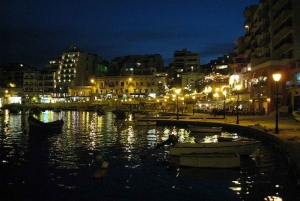 Malta By Night rundtur med öppen toppbuss inklusive 1 timmes stopp i Mdina